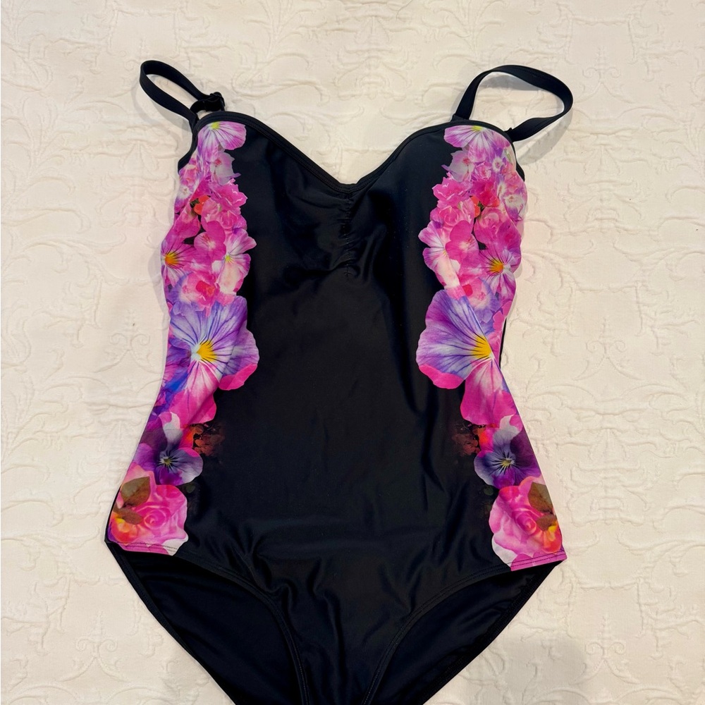 Panache Swim One Piece Underwire Swimsuit, Removable Straps, 34E